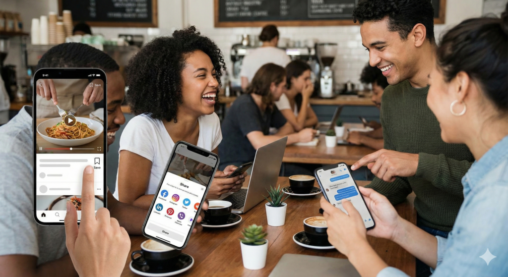 User engagement metrics for advertisements including saves and shares