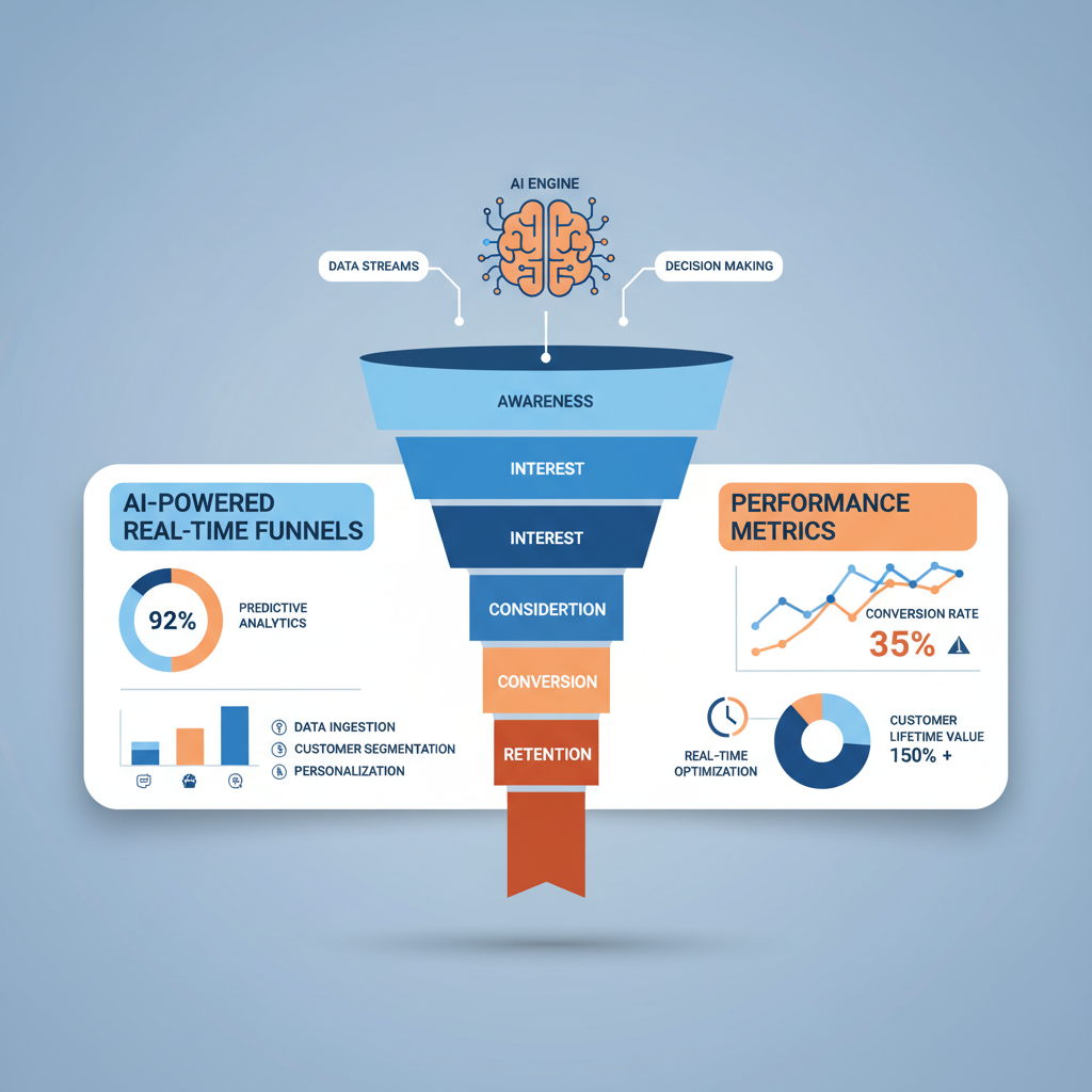 AI-built real-time funnels for customer experience enhancement and conversion optimization