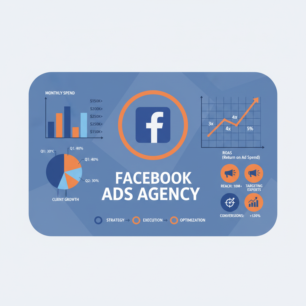 facebook ads agency india infographic with statistics and tips
