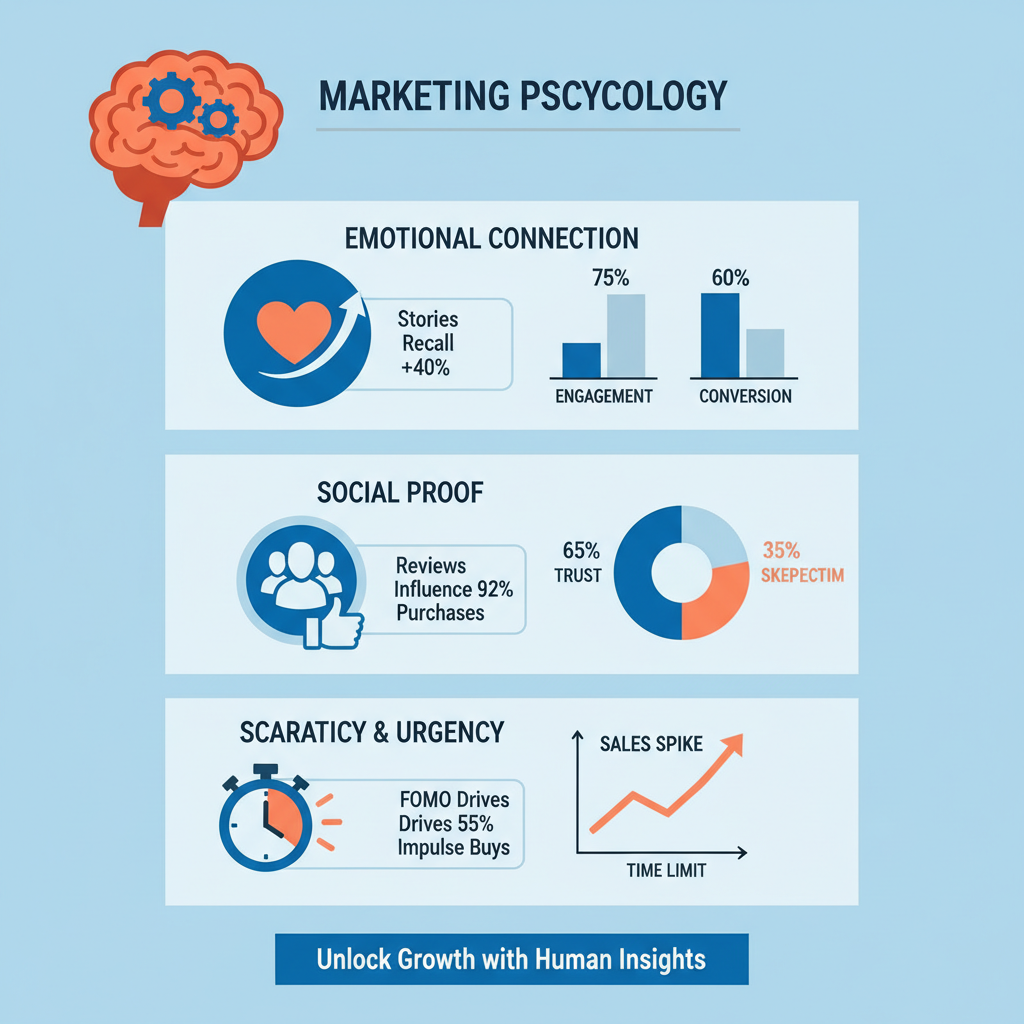 Marketing Psychology Infographic: Understanding Consumer Behavior and Driving Sales