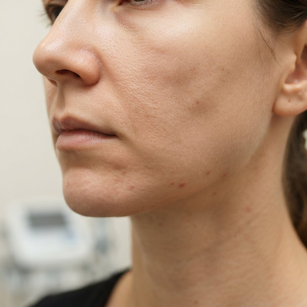 Skin before facial treatment